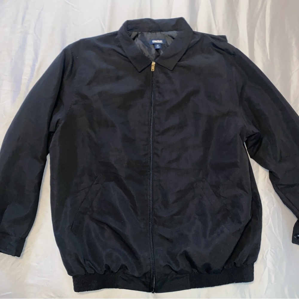 King Size Black Mens Windbreaker Jacket